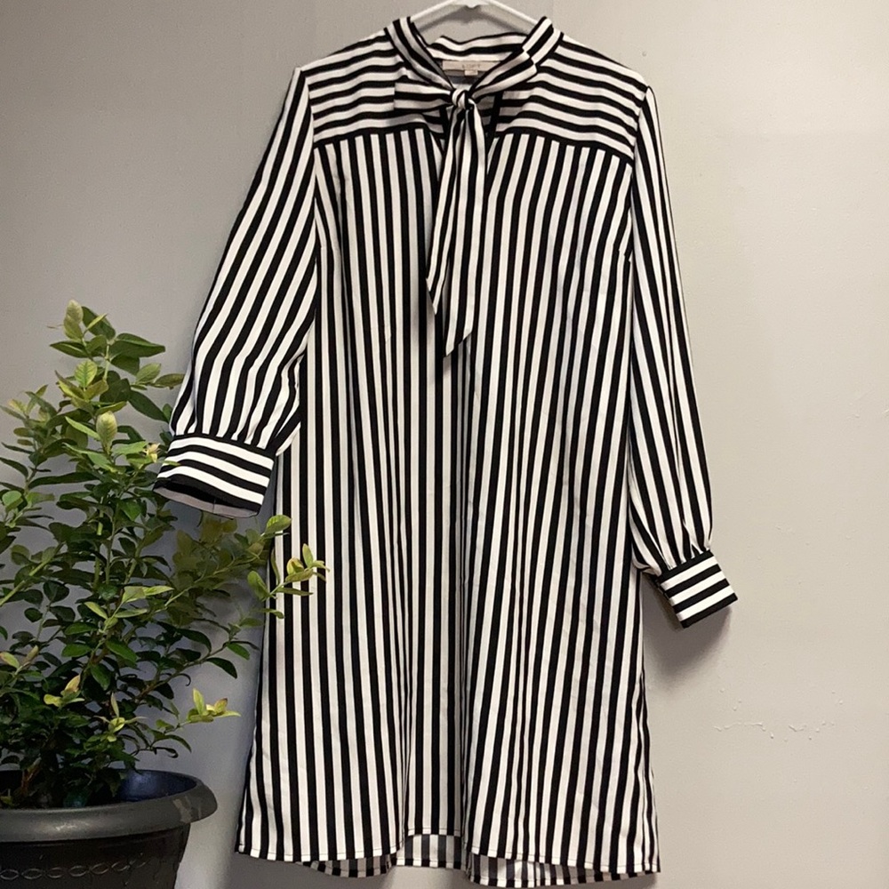 LOFT Striped Shift Dress